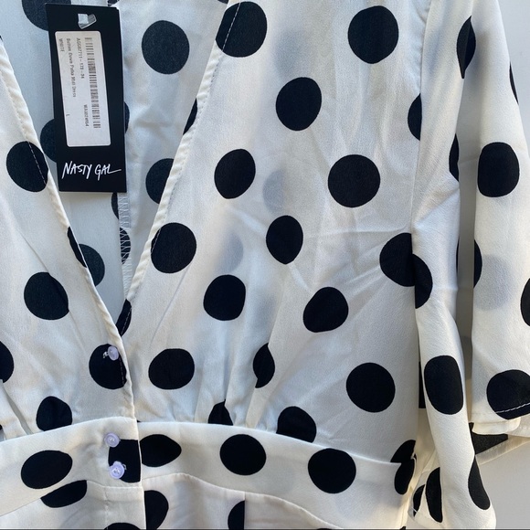 Nasty Gal Polka Dot Maxi Dress Size Large - Picture 7 of 9